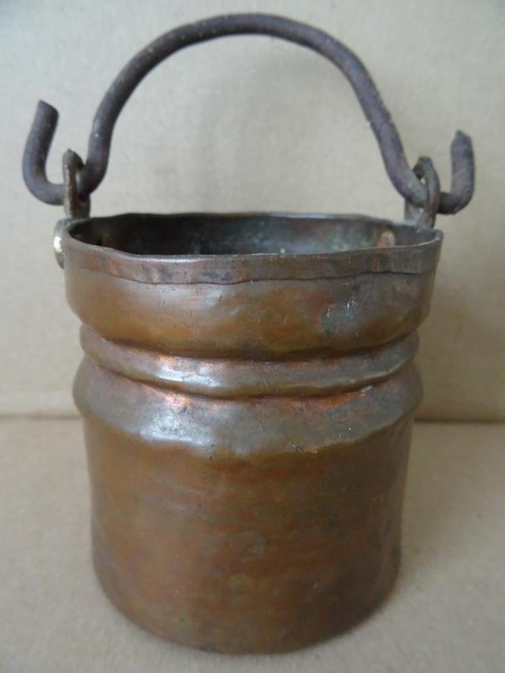 Curiosa antieke vuurpot koffiebeker Franse leger 9cm 1880, Antiek en Kunst, Antiek | Overige Antiek, Ophalen of Verzenden