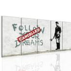 Tableau sur toile Banksy - Suivez vos rêves 220 x 80 cm, 75 cm ou plus, Envoi, 125 cm ou plus, Neuf