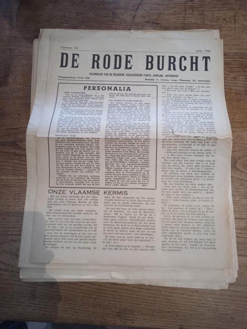 Lot van 26 uitgaven " De rode burcht " Propaganda Antwerpen, Verzamelen, Tijdschriften, Kranten en Knipsels, Ophalen of Verzenden