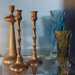 Bougeoirs en laiton, bougeoirs en cuivre, Antiquités & Art, Enlèvement ou Envoi