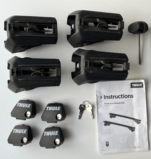 Thule voetset Evo Raised Rail 7104, Auto diversen, Dakdragers, Gebruikt, Ophalen