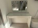 make-up tafel in wit en staande spiegel met verlichting, Huis en Inrichting, Ophalen, Zo goed als nieuw