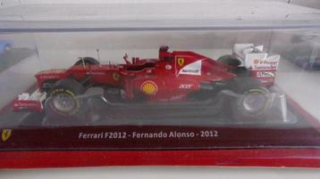 FERRARI F2012 .FERNANDO ALONSO.1/24 NEUVE,VITRINE SCELLEE