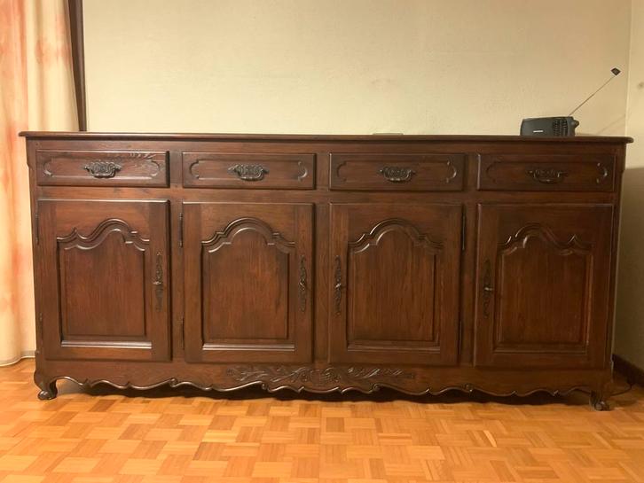 Massieve dressoir, Huis en Inrichting, Kasten | Dressoirs, Zo goed als nieuw, 200 cm of meer, 50 tot 75 cm, Met lade(s), Met deur(en)