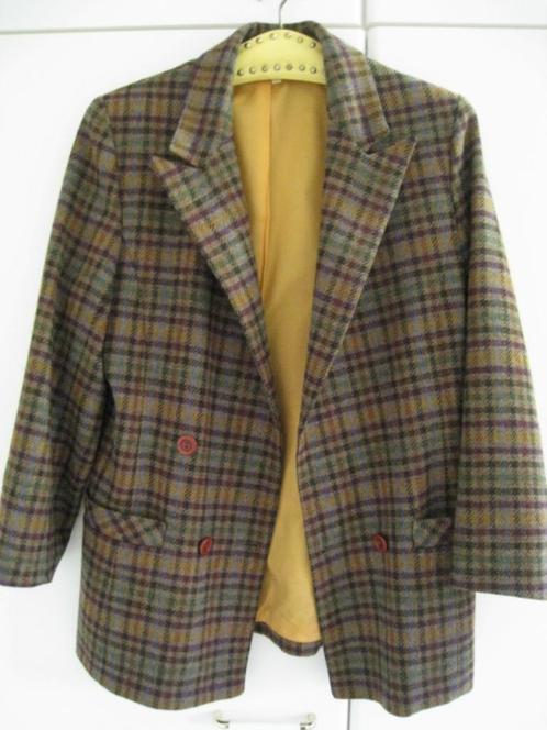 Damesvest, geruit, maat 40, 100% scheerwol, perfekte staat, Kleding | Dames, Truien en Vesten, Maat 38/40 (M), Bruin, Ophalen of Verzenden