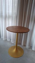 Tafeltje met gouden voet, Huis en Inrichting, Ophalen, 50 tot 100 cm, 50 tot 75 cm, Rond