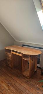 Bureau en bois massif courbé, Ophalen, Gebruikt, Bureau