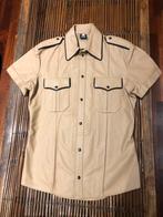 Police leather shirt - Mister B - Size M, Beige, Mister B, Neuf