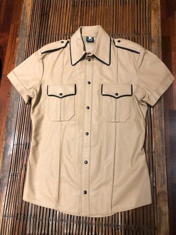 Police leather shirt - Mister B - Size M