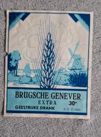 Etiket Brugsche genever. Extra., Verzamelen, Ophalen of Verzenden