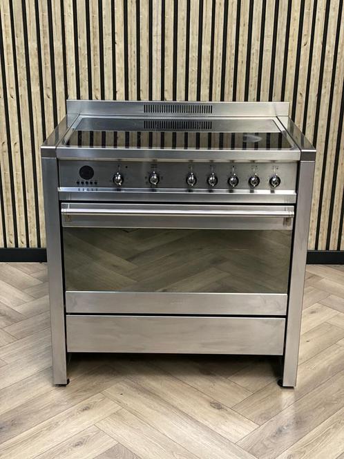 Smeg Inductie Fornuis + grote multifunctionele oven, Electroménager, Cuisinières, Comme neuf, Gril, Enlèvement ou Envoi