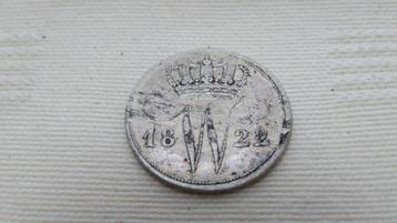 10 cent 1822, zilver, zeldzaam beschikbaar voor biedingen