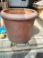 Zeer Grote terracotta plantenbak pot gratis rode geraniums, Tuin en Terras, Ophalen of Verzenden, Zo goed als nieuw, Terracotta