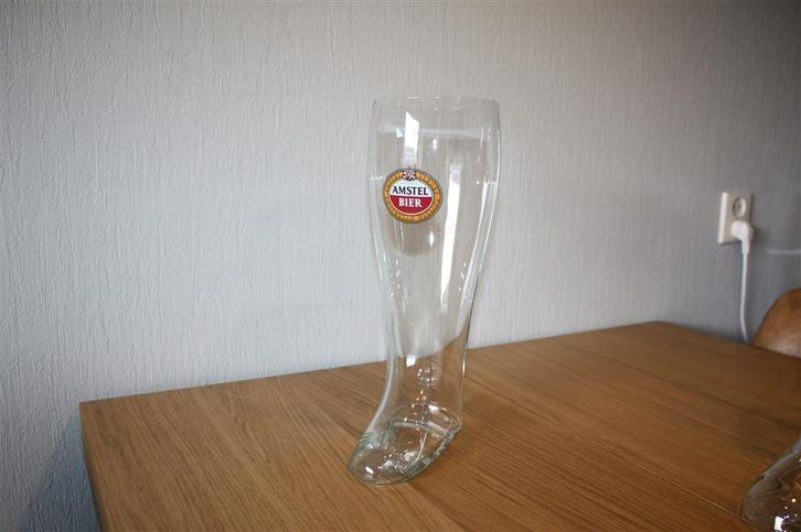 Amstel laars 1970-1990 33.2cm., Verzamelen, Biermerken, Zo goed als nieuw, Glas of Glazen, Amstel, Ophalen of Verzenden