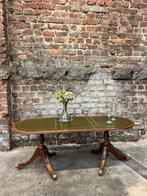 Antieke Engelse salontafel op wieltjes regency stijl, Ophalen