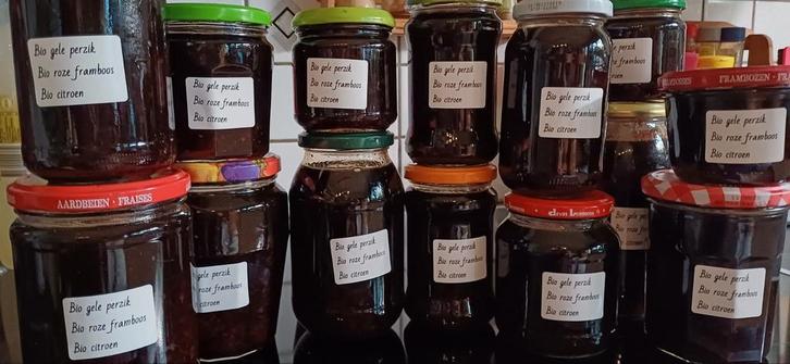 Bio Framboos & perzik confituur, Diversen, Levensmiddelen, Ophalen of Verzenden