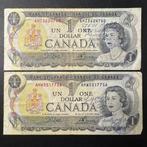 Canada - 2 x 1 dollar 1973 - F-VF - 323, Postzegels en Munten, Ophalen of Verzenden, Los biljet
