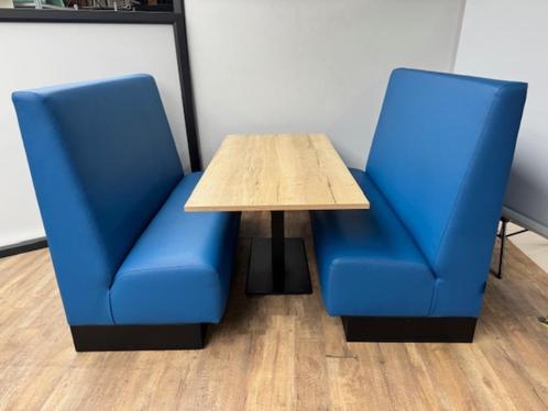 Davant treinbank blauw kunstleder, Antiek en Kunst, Antiek | Meubels | Stoelen en Sofa's, Ophalen