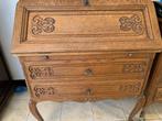 Klassiek houten secretaire / klepbureau met snijwerk, Huis en Inrichting, Kasten | Secretaires, Ophalen, Zo goed als nieuw