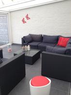 Rieten loungehoek, Ophalen, Gebruikt, 5 zitplaatsen