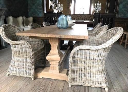 Kloostertafel uit oude teak, Huis en Inrichting, Tafels | Eettafels, Zo goed als nieuw, Ophalen