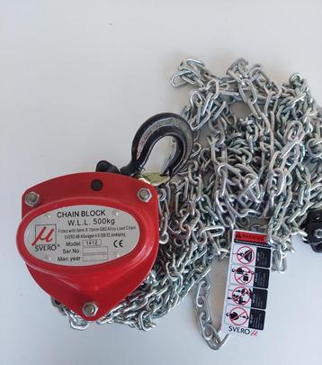 Kettingtakel SVERO – 500 kg  beschikbaar voor biedingen