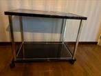 Vintage Chrome tv tafel, Antiek en Kunst, Ophalen