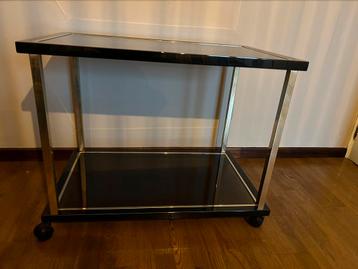 Vintage Chrome tv tafel  beschikbaar voor biedingen