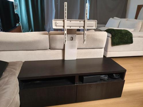 TV meubel 120cm zwart Besta met TV support 32-55' inch, Huis en Inrichting, Kasten |Televisiemeubels, Zo goed als nieuw, Ophalen