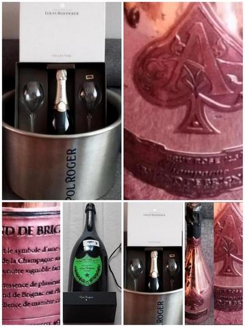 Set CHAMPAGNE ROEDERER-POL ROGER-ARMAND de BRIGNAC ROSÉ ++ beschikbaar voor biedingen