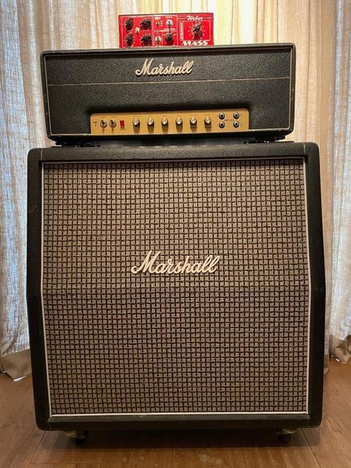 Marshall 50W Plexi 1987x + 4x12 cab + attenuator, Musique & Instruments, Amplis | Basse & Guitare, Utilisé, Guitare, 50 à 100 watts