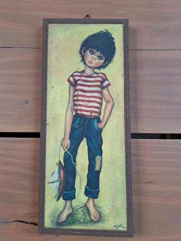 Vintage prent Big eye boy Idylle, Antiek en Kunst, Ophalen