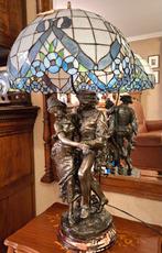 Bronzen lamp in tiffanystijl, Ophalen