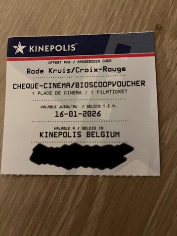 1 filmticket Kinepolis  beschikbaar voor biedingen