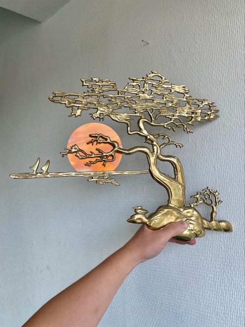 Décoration murale vintage asiatique annés 70, Antiek en Kunst, Kunst | Beelden en Houtsnijwerken, Ophalen of Verzenden