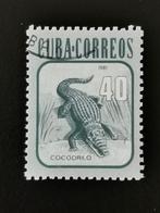 Cuba 1981 - reptielen - krokodil, Postzegels en Munten, Ophalen of Verzenden, Gestempeld, Dier of Natuur