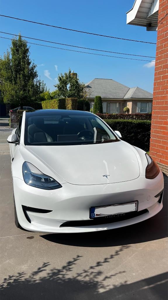 Tesla Model 3 LFP batterij 60kWh  Btw aftrekbaar Model 2023, Auto's, Tesla, Automaat, Wit, Leder, Overige carrosserie