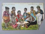 La Vie au Congo Une partie de piquet kaartspel 1911, Verzamelen, Ophalen of Verzenden, Voor 1920, Gelopen, Buiten Europa