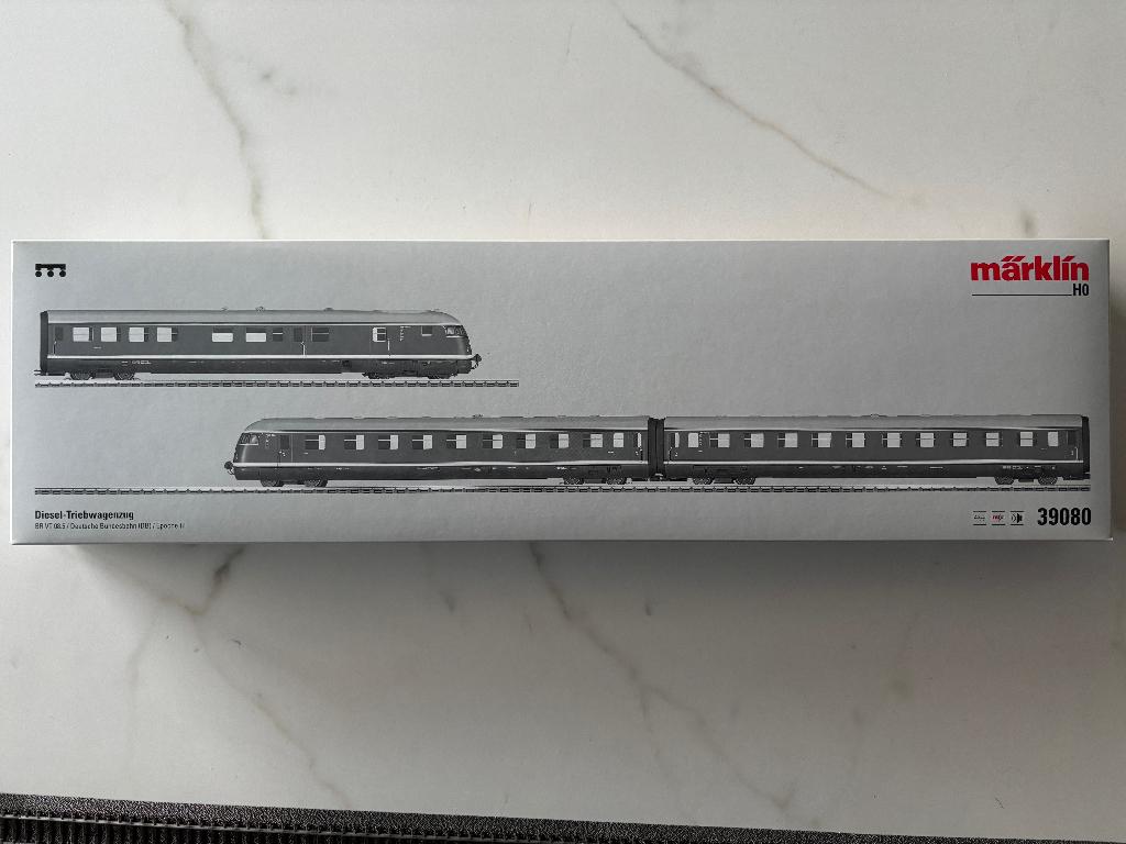 Märklin H0 39080 DB 3-delig dieseltreinstel VT 08.5, Hobby en Vrije tijd, Wisselstroom, Treinset, Ophalen of Verzenden, Zo goed als nieuw