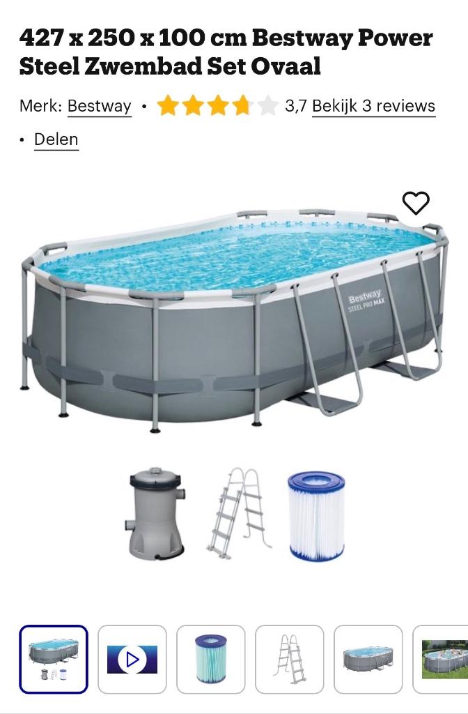 Piscine 427x250x100, Jardin & Terrasse, Comme neuf, Enlèvement, 80 à 120 cm, Piscines hors sol