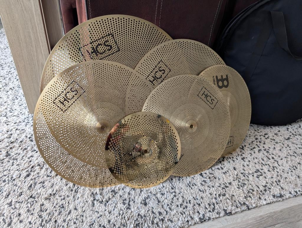 Meinl HCS stille cymbalen + gratis hoes en 10" splash, Ophalen, Zo goed als nieuw, Overige merken