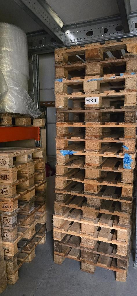 Europalletten - 15 stuks, Enlèvement, Utilisé, Imprégné, Palette