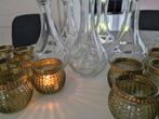 Set vaasjes en theelichthouders, Ophalen, Zo goed als nieuw, Kandelaar