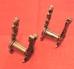 2 koperen uitschuifbare geweersteunen, Antiek en Kunst, Ophalen, Koper