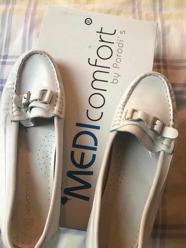 Novocento ortho wit leren mocassins loafers instappers , 39, Kleding | Dames, Schoenen, Zo goed als nieuw, Instappers, Wit, Ophalen of Verzenden