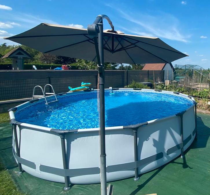 Piscine ronde tubulaire Bestway Steel Pro Max 427/84, Tuin en Terras, Zwembad-toebehoren, Zo goed als nieuw, Zwembadpomp, Ophalen