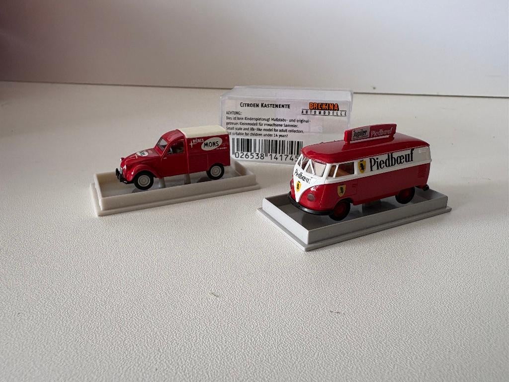 BREKINA - CITROËN BIÈRES MONS - VW T1 PIEDBOEUF - 1:87, Hobby en Vrije tijd, Verzenden, Nieuw, Bus of Vrachtwagen, Brekina