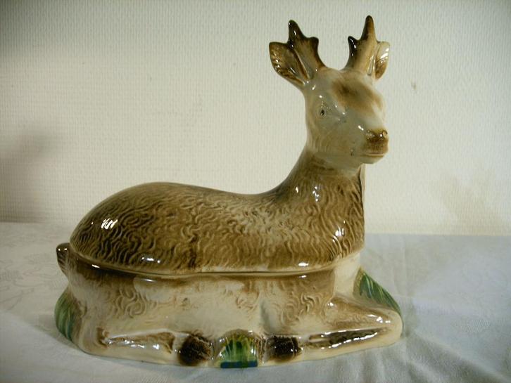 Terrine in vorm van hert van Caugant., Antiek en Kunst, Curiosa en Brocante, Ophalen of Verzenden