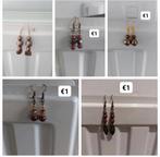 Partijtje oorbellen, Overige materialen, Hangers, Bruin, Nieuw