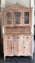 Eyecatcher landelijke buffetkast in 2 delen met sierglas, Huis en Inrichting, Kasten | Buffetkasten, Ophalen, Gebruikt